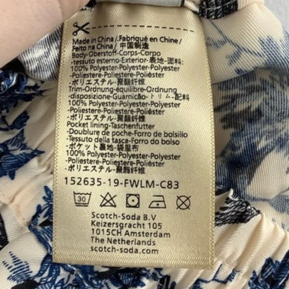 Scotch & Soda Blue and White Floral Trousers - Picture 9 of 9